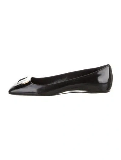 Pre-owned Roger Vivier Patent Leather Ballet Flats In Black