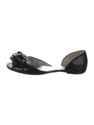 Pre-owned Roger Vivier Patent Leather Ballet Flats In Black