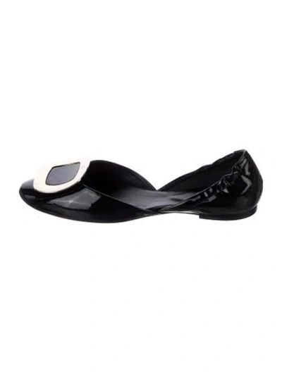 Pre-owned Roger Vivier Patent Leather Ballet Flats In Blue