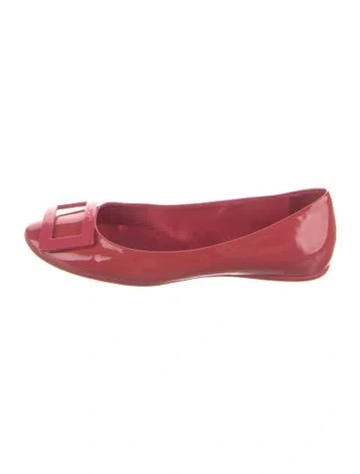 Pre-owned Roger Vivier Patent Leather Ballet Flats In Pink