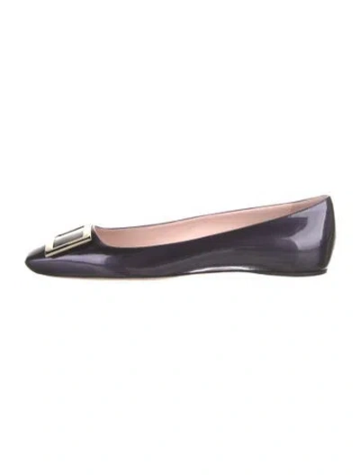 Pre-owned Roger Vivier Patent Leather Ballet Flats In Purple