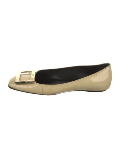Pre-owned Roger Vivier Patent Leather Ballet Flats In Yellow