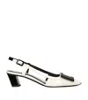 ROGER VIVIER PATENT LEATHER BELLE VIVIER SLINGBACK PUMPS 45