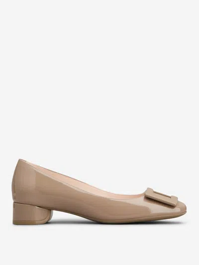Roger Vivier Patent Leather Buckle Ballerinas