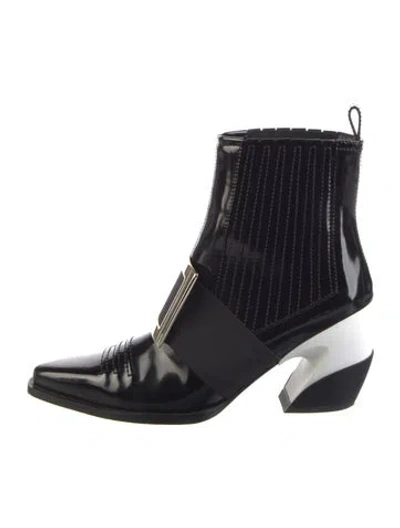 Pre-owned Roger Vivier Patent Leather Chelsea Boots In Multi