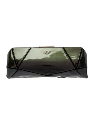 Pre-owned Roger Vivier Patent Leather Clutch In Multi
