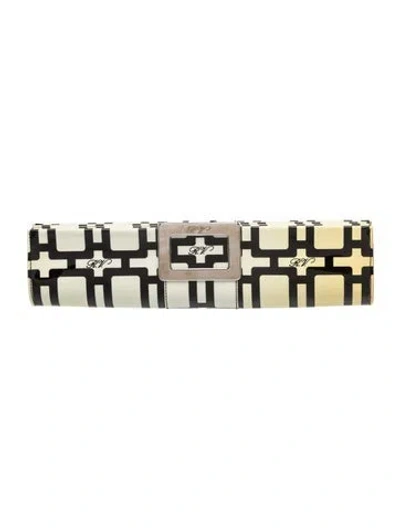 Pre-owned Roger Vivier Patent Leather Clutch In Multicolor