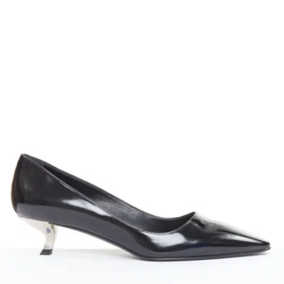 Pre-owned Roger Vivier Patent Leather Comma Heels In Black