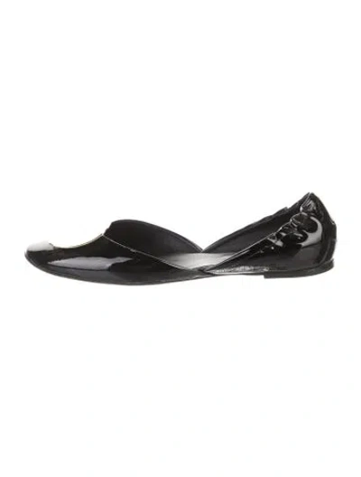 Pre-owned Roger Vivier Patent Leather D'orsay Flats In Black