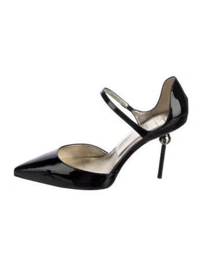 Pre-owned Roger Vivier Patent Leather D'orsay Pumps In Black
