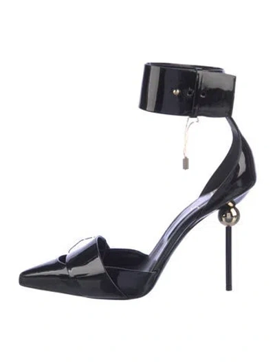 Pre-owned Roger Vivier Patent Leather D'orsay Pumps In Blue