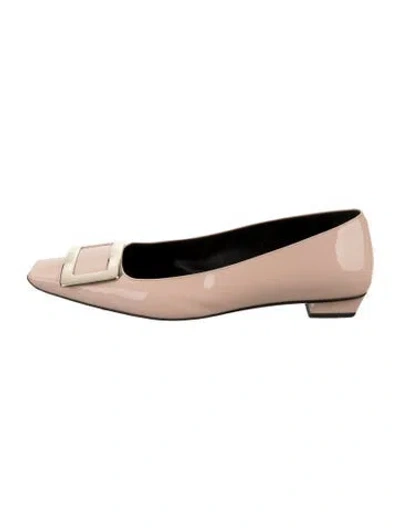 Pre-owned Roger Vivier Patent Leather Flats In Pink