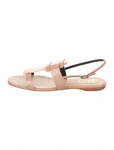 Pre-owned Roger Vivier Patent Leather Flats W/ Tags In Pink