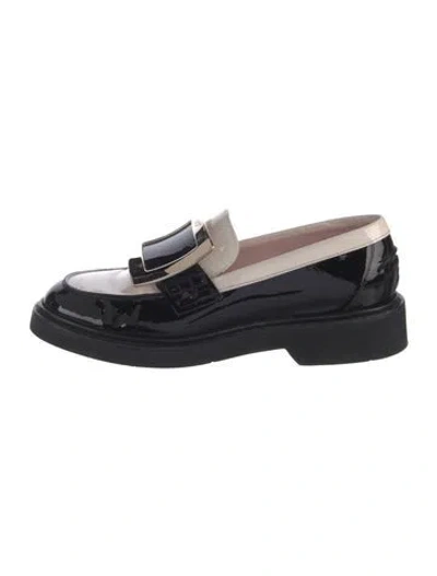 Pre-owned Roger Vivier Patent Leather Loafers In Black