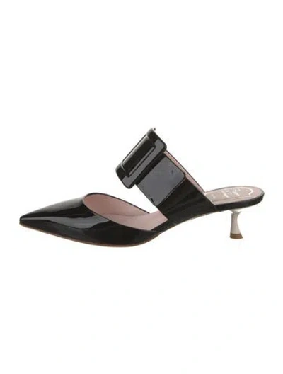 Pre-owned Roger Vivier Patent Leather Mules In Multicolor
