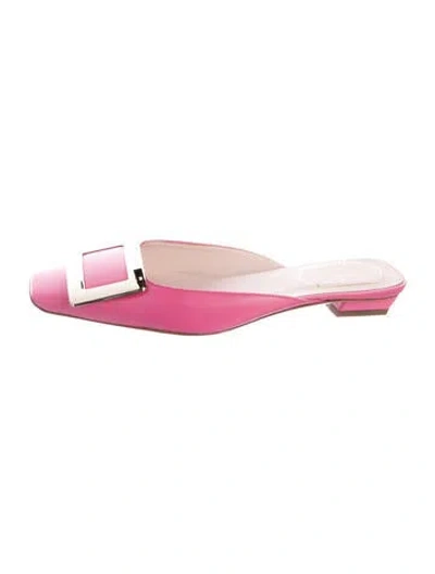 Pre-owned Roger Vivier Patent Leather Mules In Pink