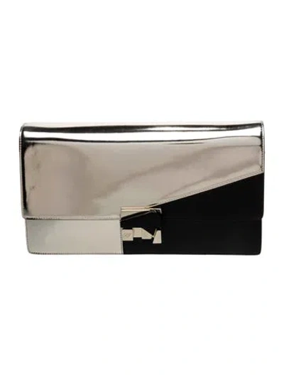Pre-owned Roger Vivier Patent Leather Portfolio In Multi