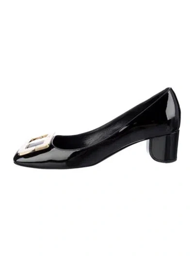 Pre-owned Roger Vivier Patent Leather Pumps In Black