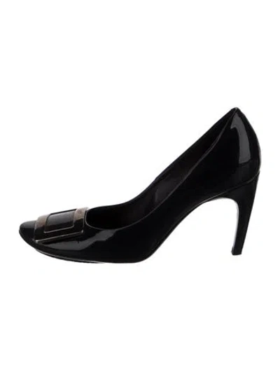 Pre-owned Roger Vivier Patent Leather Pumps In Black