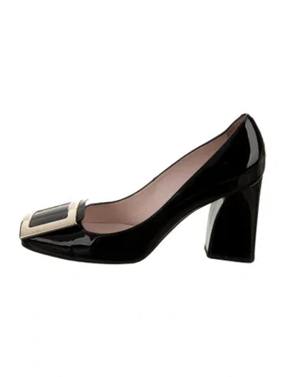 Pre-owned Roger Vivier Patent Leather Pumps In Black