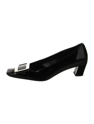 Pre-owned Roger Vivier Patent Leather Pumps In Black
