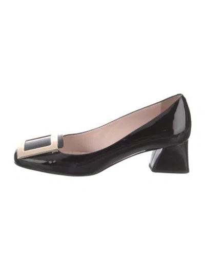 Pre-owned Roger Vivier Patent Leather Pumps In Black