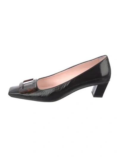 Pre-owned Roger Vivier Patent Leather Pumps In Black