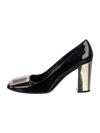 Pre-owned Roger Vivier Patent Leather Pumps In Black