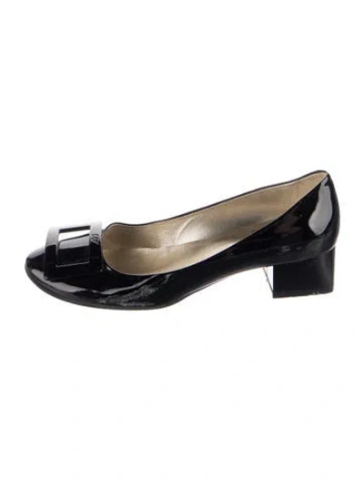 Pre-owned Roger Vivier Patent Leather Pumps In Black
