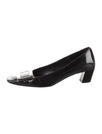 Pre-owned Roger Vivier Patent Leather Pumps In Black