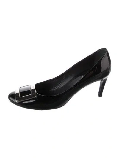 Pre-owned Roger Vivier Patent Leather Pumps In Black