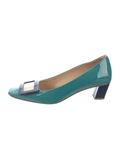 Pre-owned Roger Vivier Patent Leather Pumps In Blue