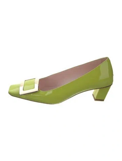 Pre-owned Roger Vivier Patent Leather Pumps In Green