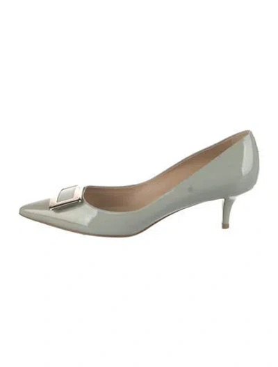 Pre-owned Roger Vivier Patent Leather Pumps In Green