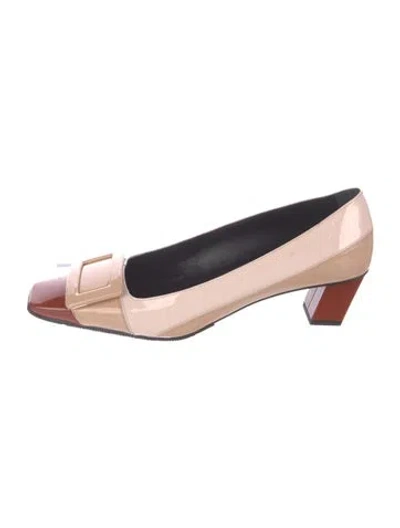 Pre-owned Roger Vivier Patent Leather Pumps In Neutral