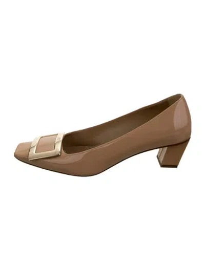 Pre-owned Roger Vivier Patent Leather Pumps In Neutrals