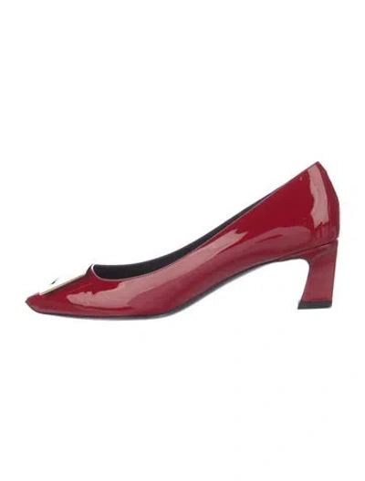 Pre-owned Roger Vivier Patent Leather Pumps In Red