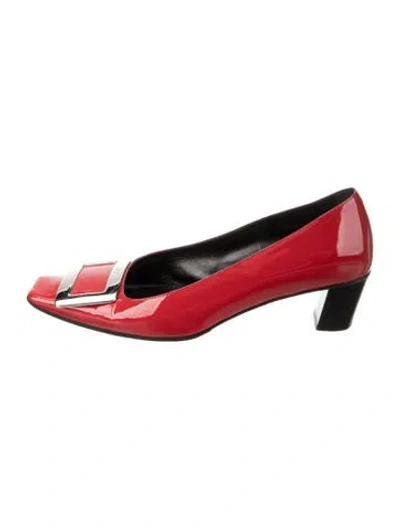 Pre-owned Roger Vivier Patent Leather Pumps In Red