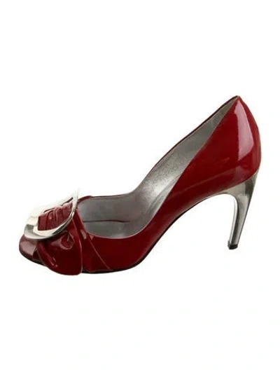 Pre-owned Roger Vivier Patent Leather Pumps In Red