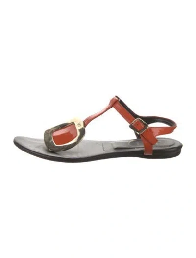 Pre-owned Roger Vivier Patent Leather Sandals In Neutral