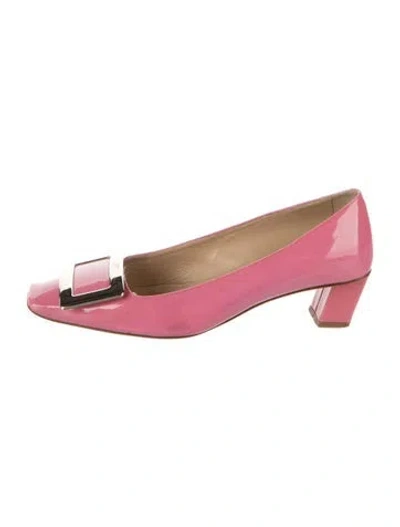 Pre-owned Roger Vivier Patent Leather Sandals In Pink