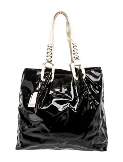 Pre-owned Roger Vivier Patent Leather Shoulder Bag In Black