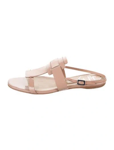 Pre-owned Roger Vivier Patent Leather Slides In Neutral