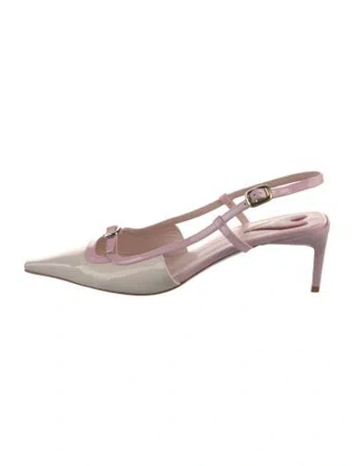 Pre-owned Roger Vivier Patent Leather Slingback Pumps In Pink