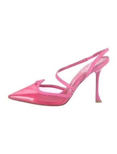 Pre-owned Roger Vivier Patent Leather Slingback Pumps In Pink
