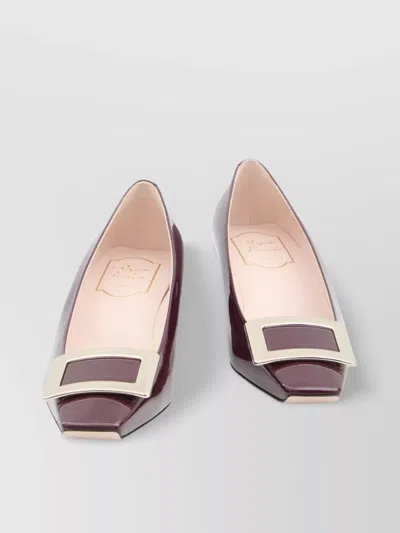 Roger Vivier Patent Leather Slingback Pumps With Block Heel