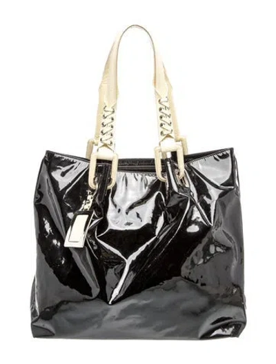 Pre-owned Roger Vivier Patent Leather Tote In Black