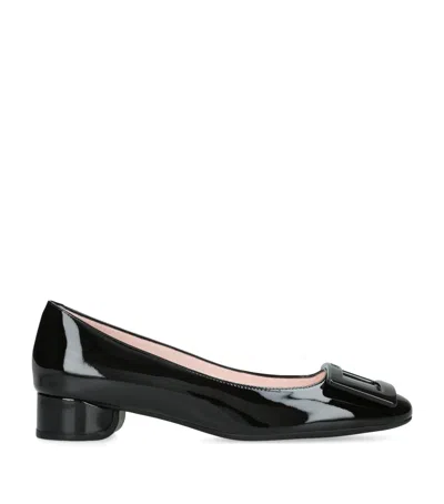 ROGER VIVIER PATENT LEATHER U LOOK BALLET FLATS