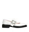Roger Vivier Viv' Rangers Ballet Flats In White