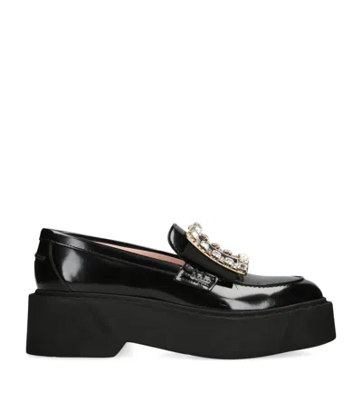 ROGER VIVIER PATENT LEATHER VIV' RANGERS LOAFERS